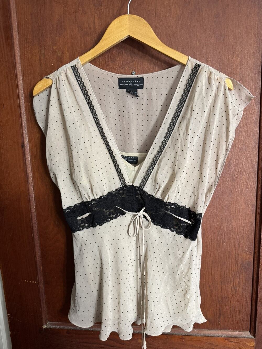 VTG Separates by New York City Design Co Sz M Lace Trim Fairycore Boho Y2K 2pc